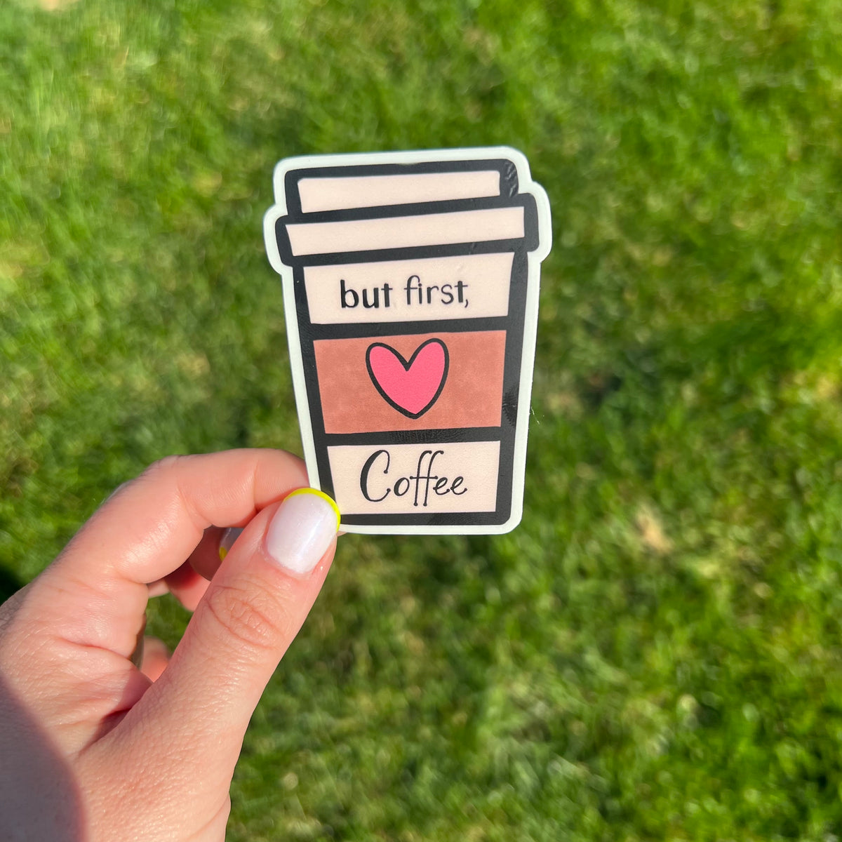 But First Coffee Sticker for Sale by mounadesigns