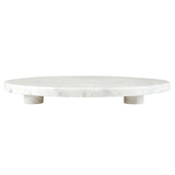 White Marble Footed Tray
