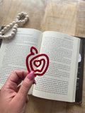 Acrylic Apple Bookmark/ Paper Clip