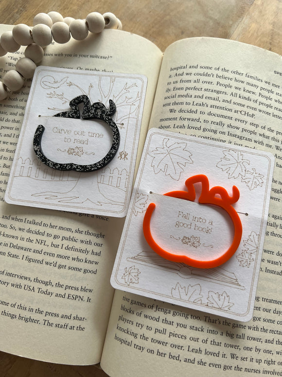 Acrylic Pumpkin Bookmark/Paper Clip