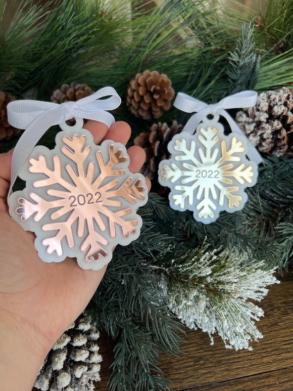 2022 Engraved Snowflake Ornament