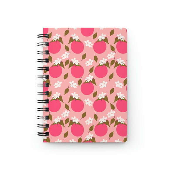 Orange Blossoms Spiral Bound Journal - Pink
