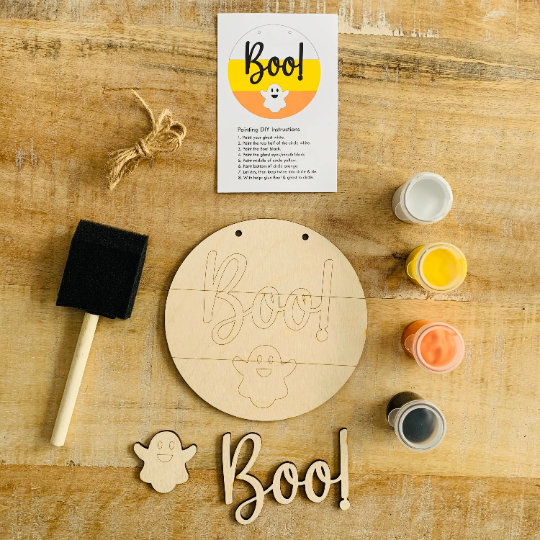 Boo Crew Craft Kits for Kids DIY Wood Blank Paint Kit - Paint it