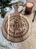 Farm Fresh Pumpkins Wood Board