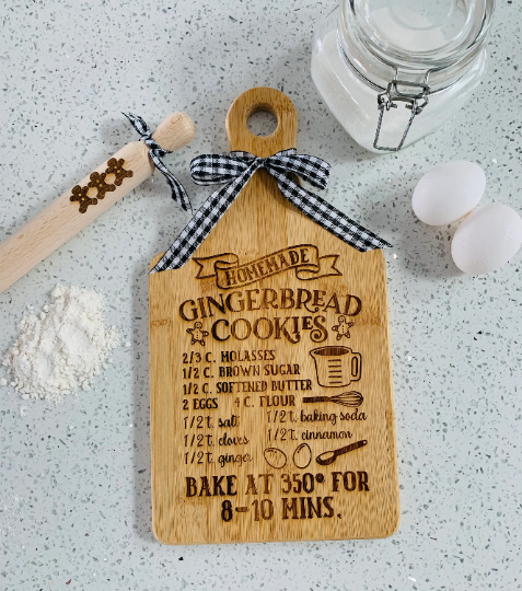 Gingerbread Cookie Recipe Board