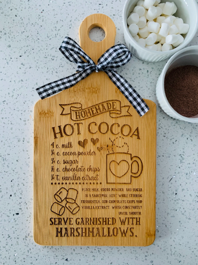 Hot Cocoa Recipe Board