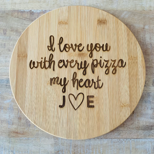 I Love You With Every Pizza My Heart Initials Board