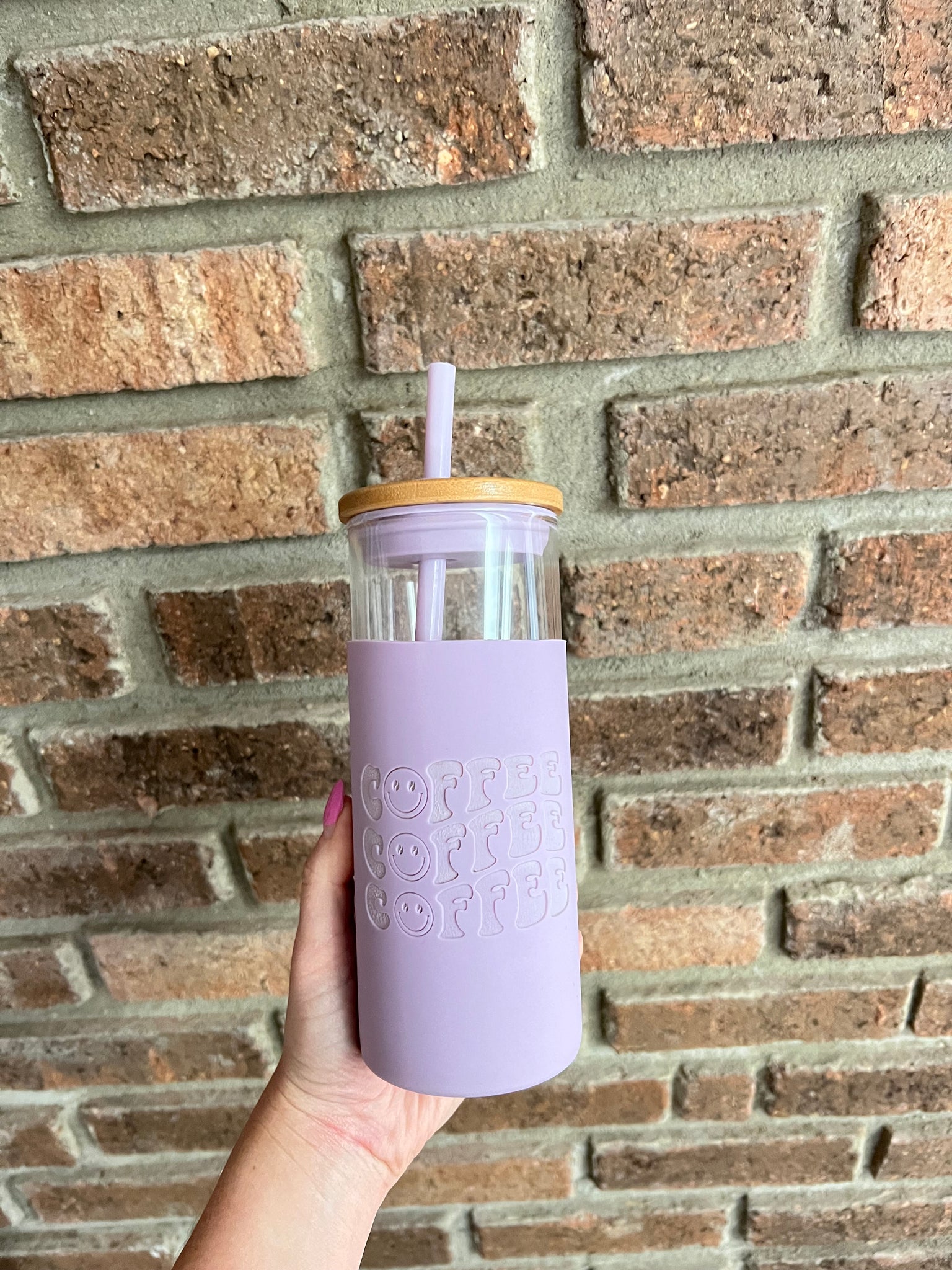 Glass Tumbler with Silicone Sleeve 20 oz