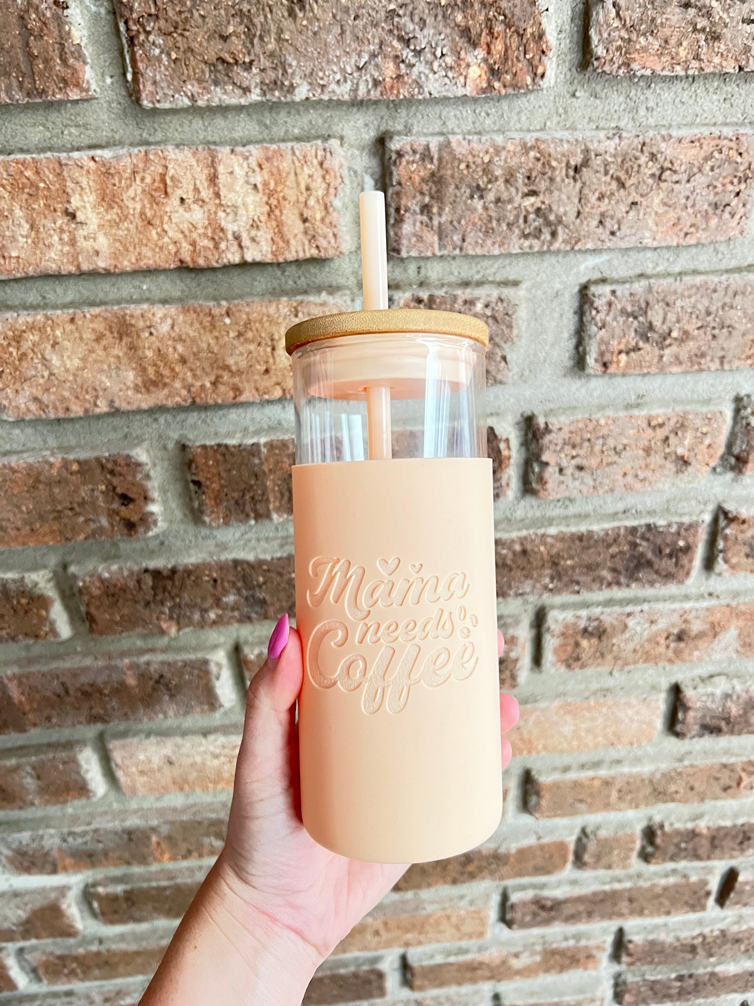 20oz Coffee Glass Tumbler with Silicone Sleeve – MooreHomeDecor